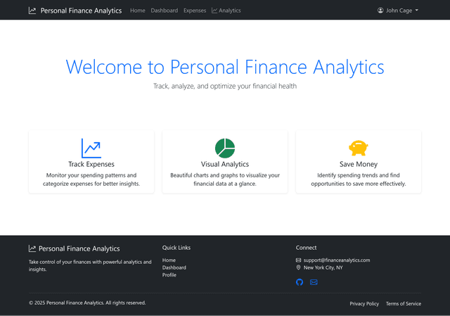 Personal Finance Analytics Dashboard